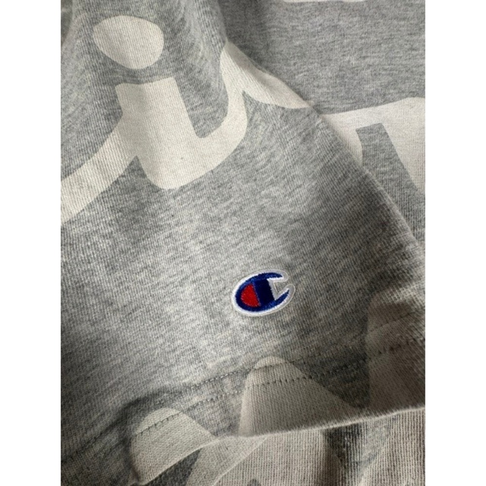 Champion T-Shirt Mens XL Heritage All Over Print Script Logo Gray Short Sleeve - Picture 8 of 9